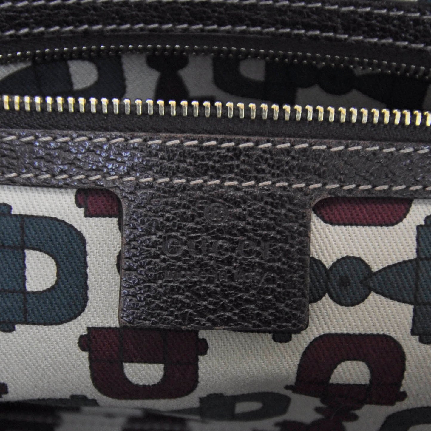 Guccissima Suede Charmy Small Boston Brown