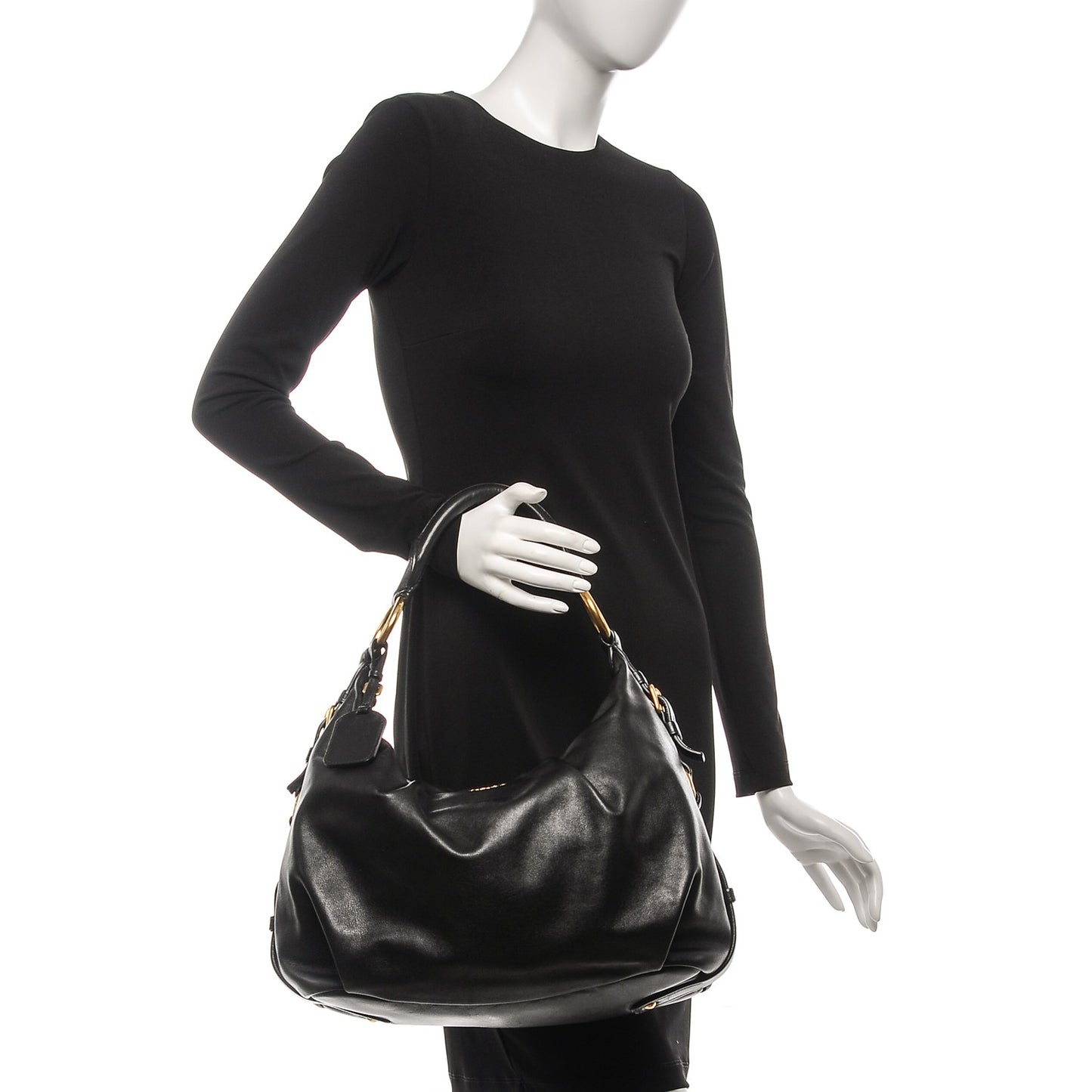 Soft Calf Hobo Nero Black