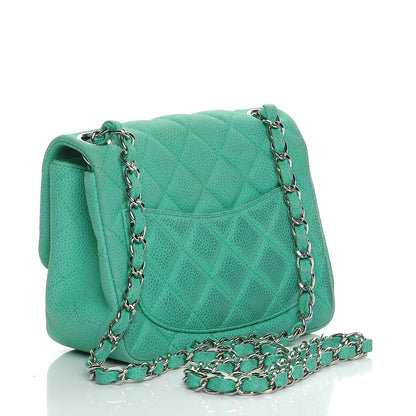 Chanel Iridescent Caviar Quilted Mini Square Flap Green 3 of 8