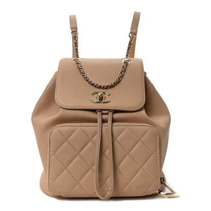Chanel Caviar Quilted Business Affinity Backpack Beige 1 of 9