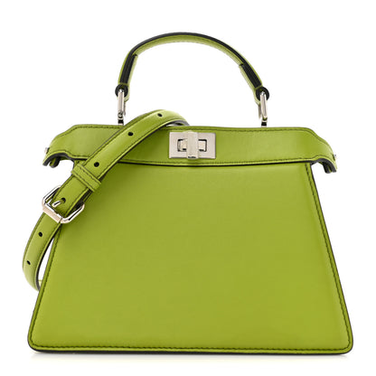 Fendi Shiny Nappa Petite Peekaboo I SEE U Satchel Verde Mela 1 of 16