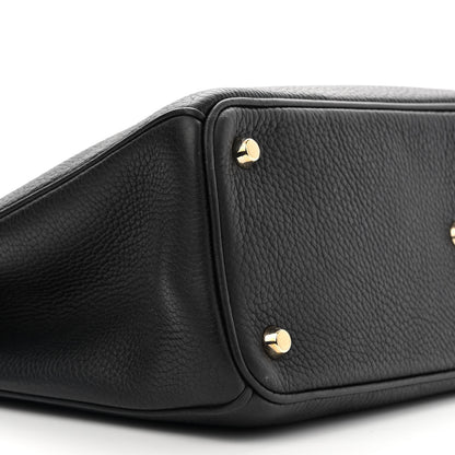 Christian Dior Bullcalf Medium Diorissimo Tote Black Rose Indien 6 of 13