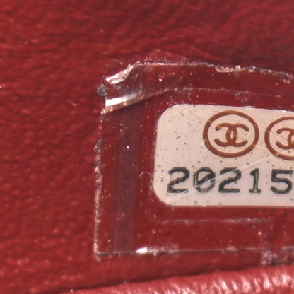Chanel Patent Calfskin Quilted Mini Rectangular Flap Dark Red 6 of 10
