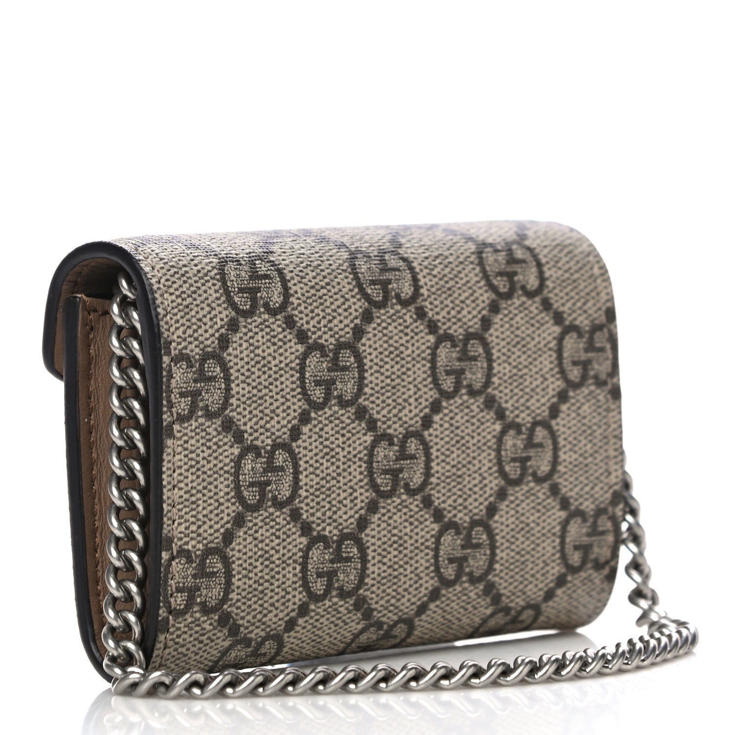 Gucci GG Supreme Monogram Dionysus Coin Purse Taupe 3 of 10