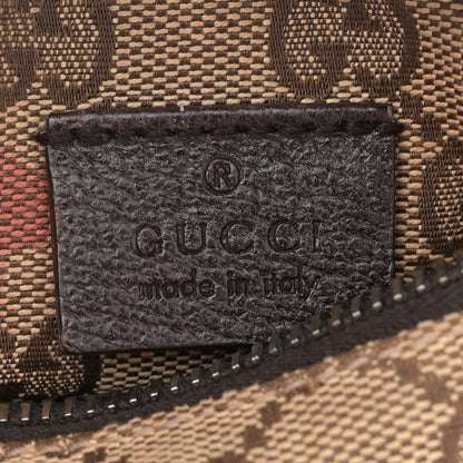 Gucci GG Monogram Web Double Pocket Belt Bag Dark Brown 6 of 11