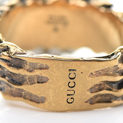 Gucci Metal Pearl Ring 6.25 Aged Gold 5 of 6