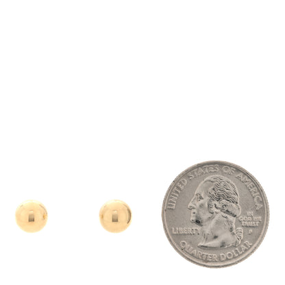 Tiffany 18K Yellow Gold 5.5mm HardWear Ball Earrings 2 of 4