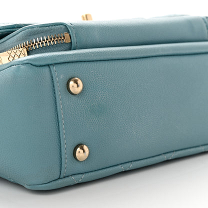 Chanel Caviar Quilted Medium Business Affinity Flap Light Blue 10 of 11