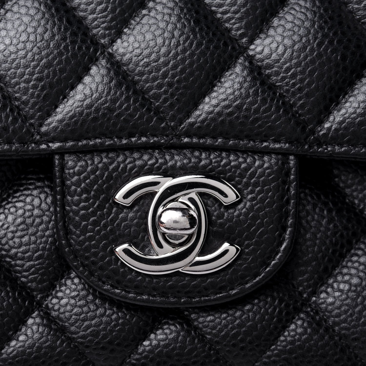 Chanel Caviar Quilted Medium Double Flap Black 11 of 12
