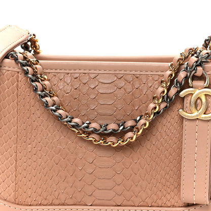 Chanel Snakeskin Small Gabrielle Hobo Pink 8 of 11