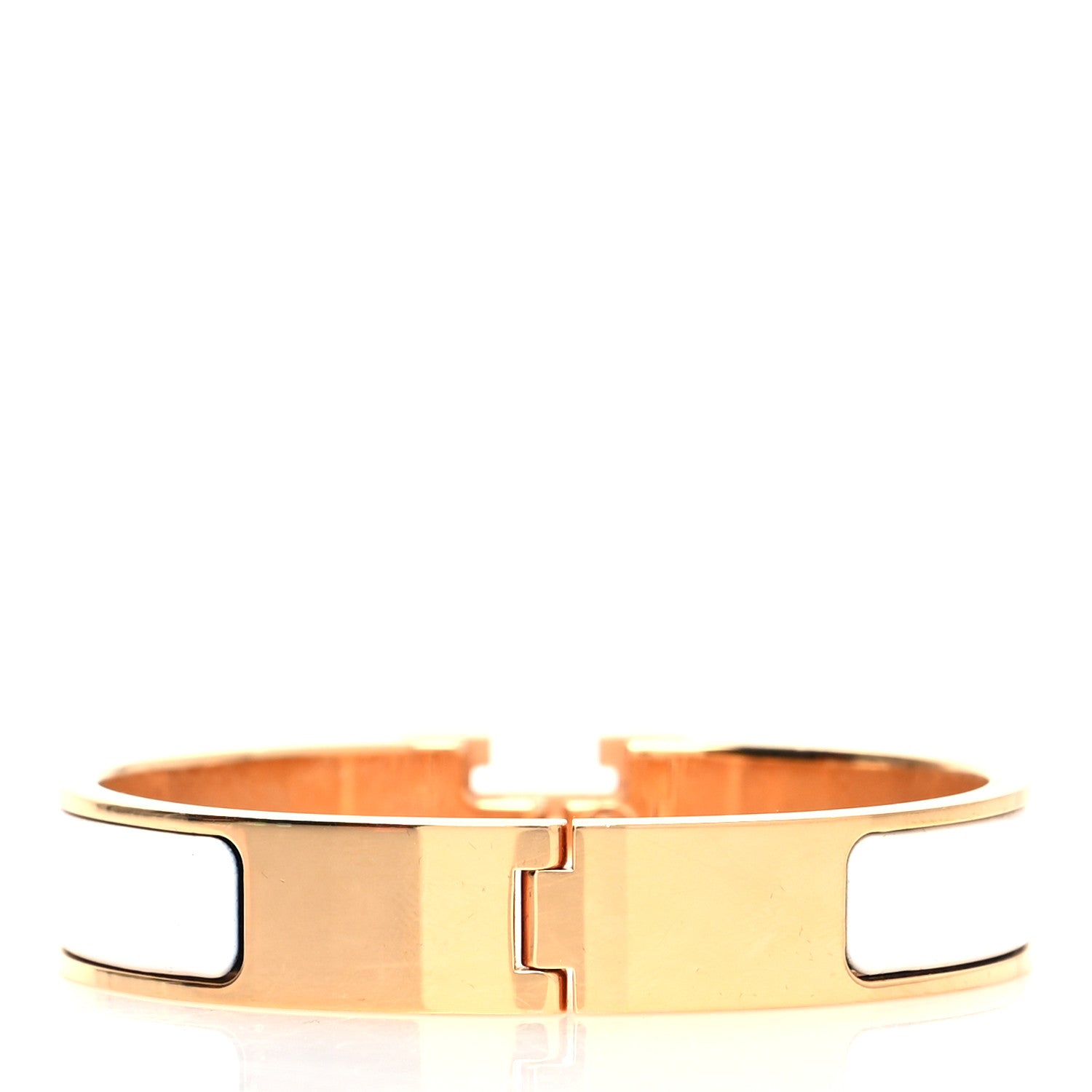 Hermes Enamel Narrow Clic Clac H Bracelet PM White 3 of 5