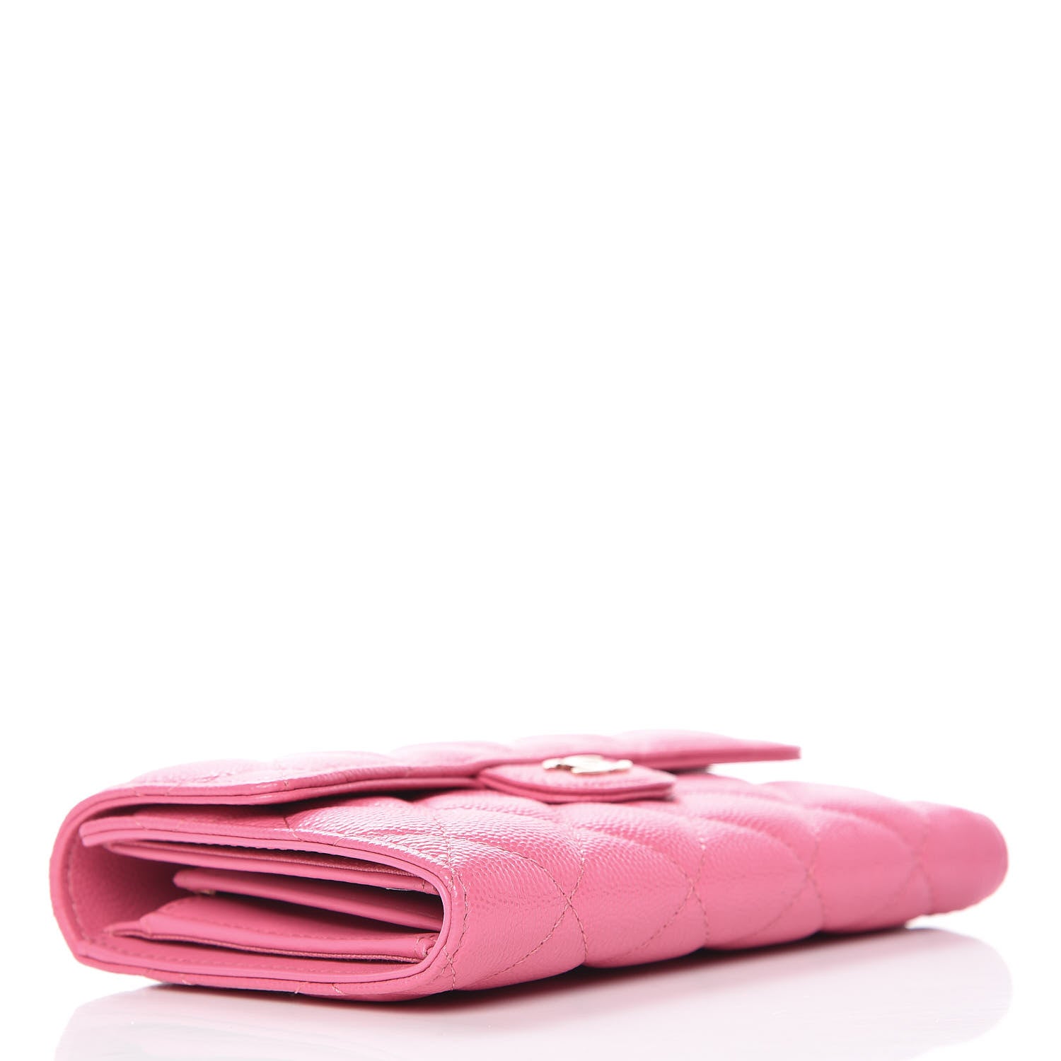 Chanel Caviar Quilted Medium Flap Wallet Pink 4 of 11