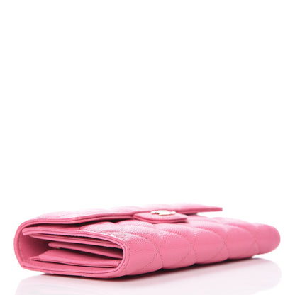 Chanel Caviar Quilted Medium Flap Wallet Pink 4 of 11