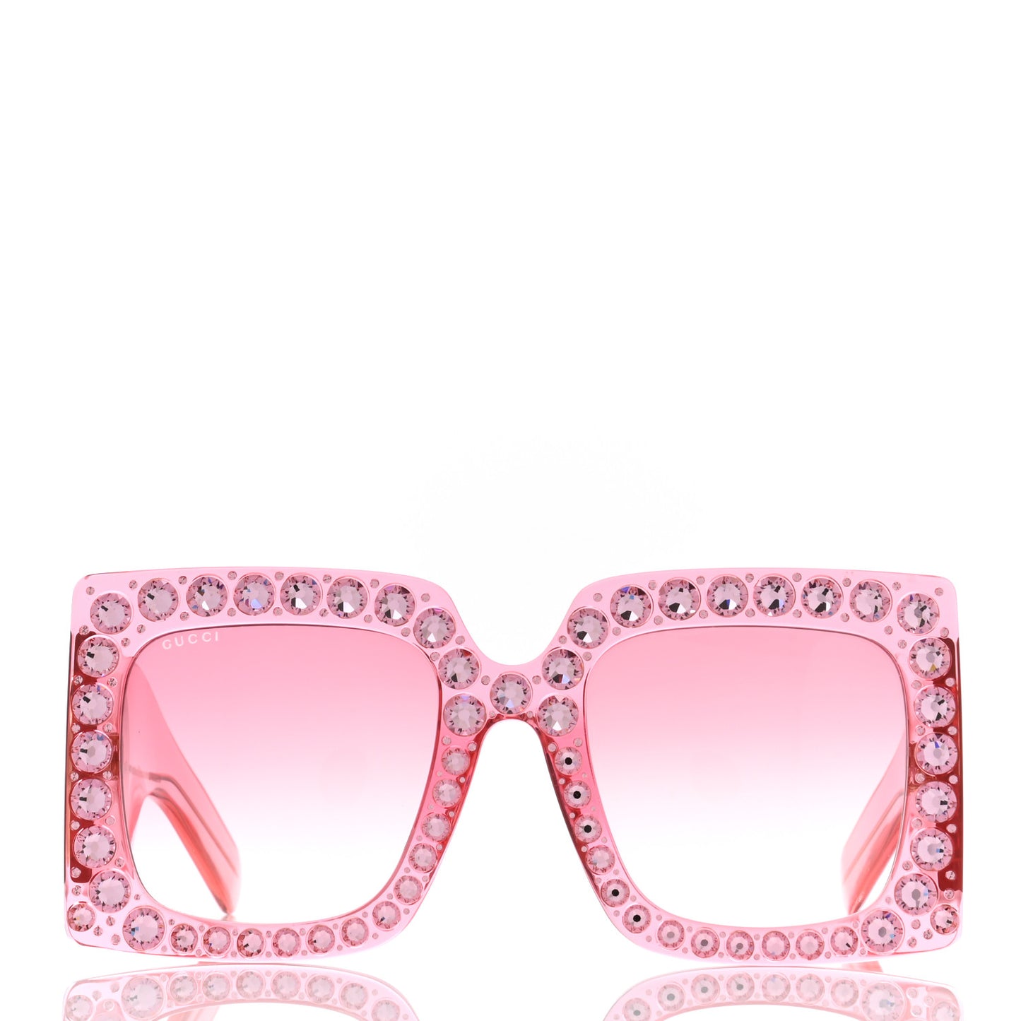 Acetate Crystal Oversize Sunglasses GG0148S Pink