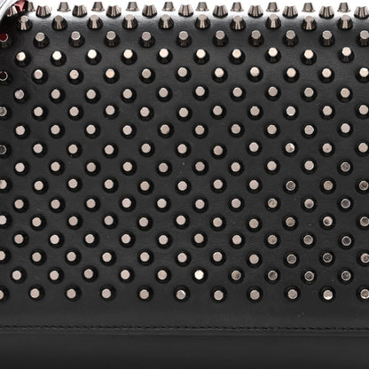 Christian Louboutin Calfskin Patent Spikes Paloma Clutch Black 8 of 12