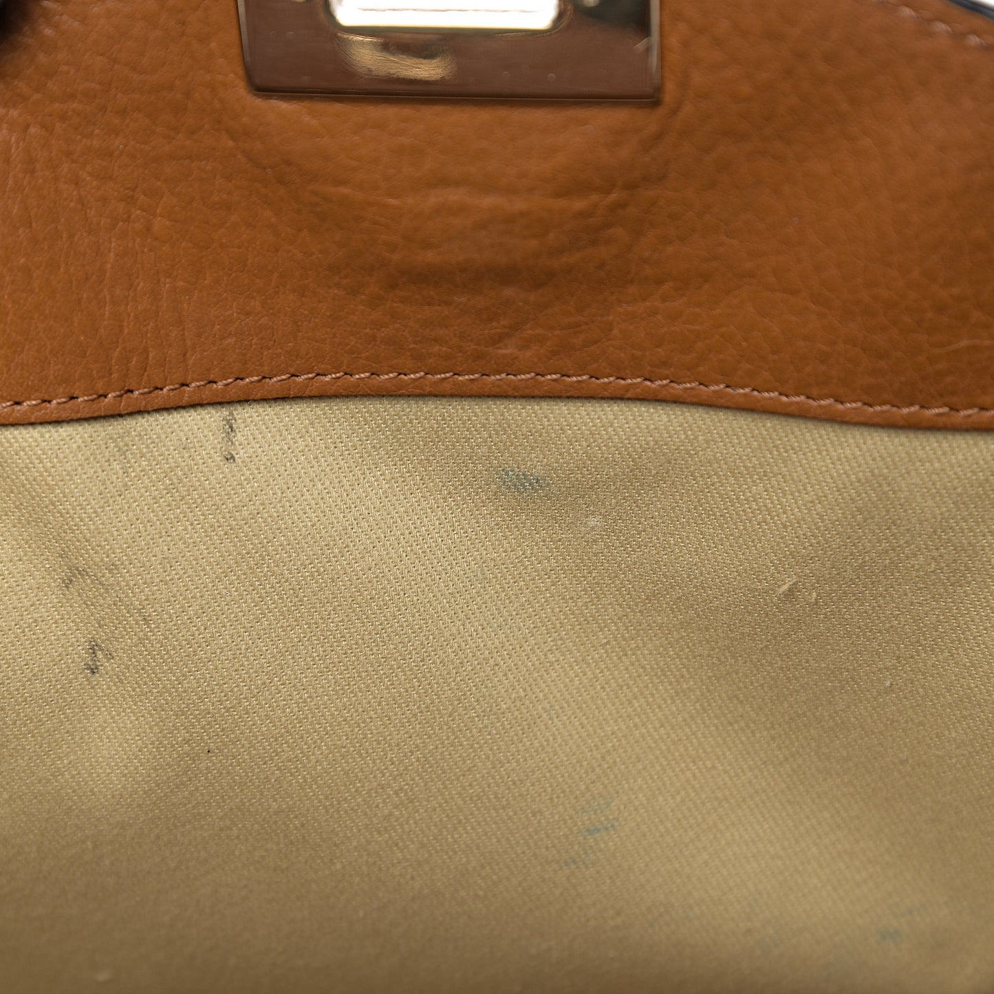 Textured Calfskin Medium Rockstud Tote Camel