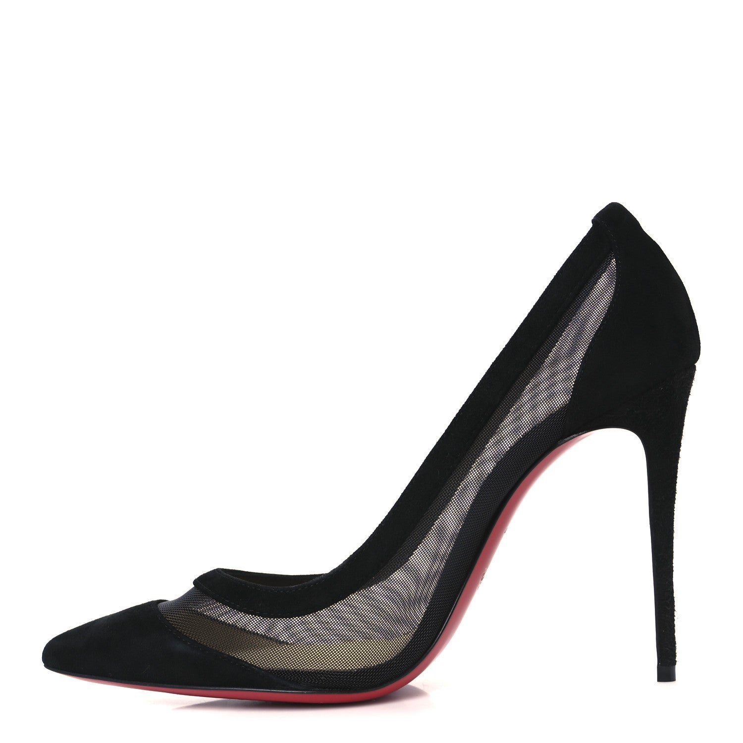 Christian Louboutin Veau Velours Rete Galativi 100 Pumps 37.5 Black 1 of 9