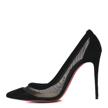 Christian Louboutin Veau Velours Rete Galativi 100 Pumps 37.5 Black 1 of 9