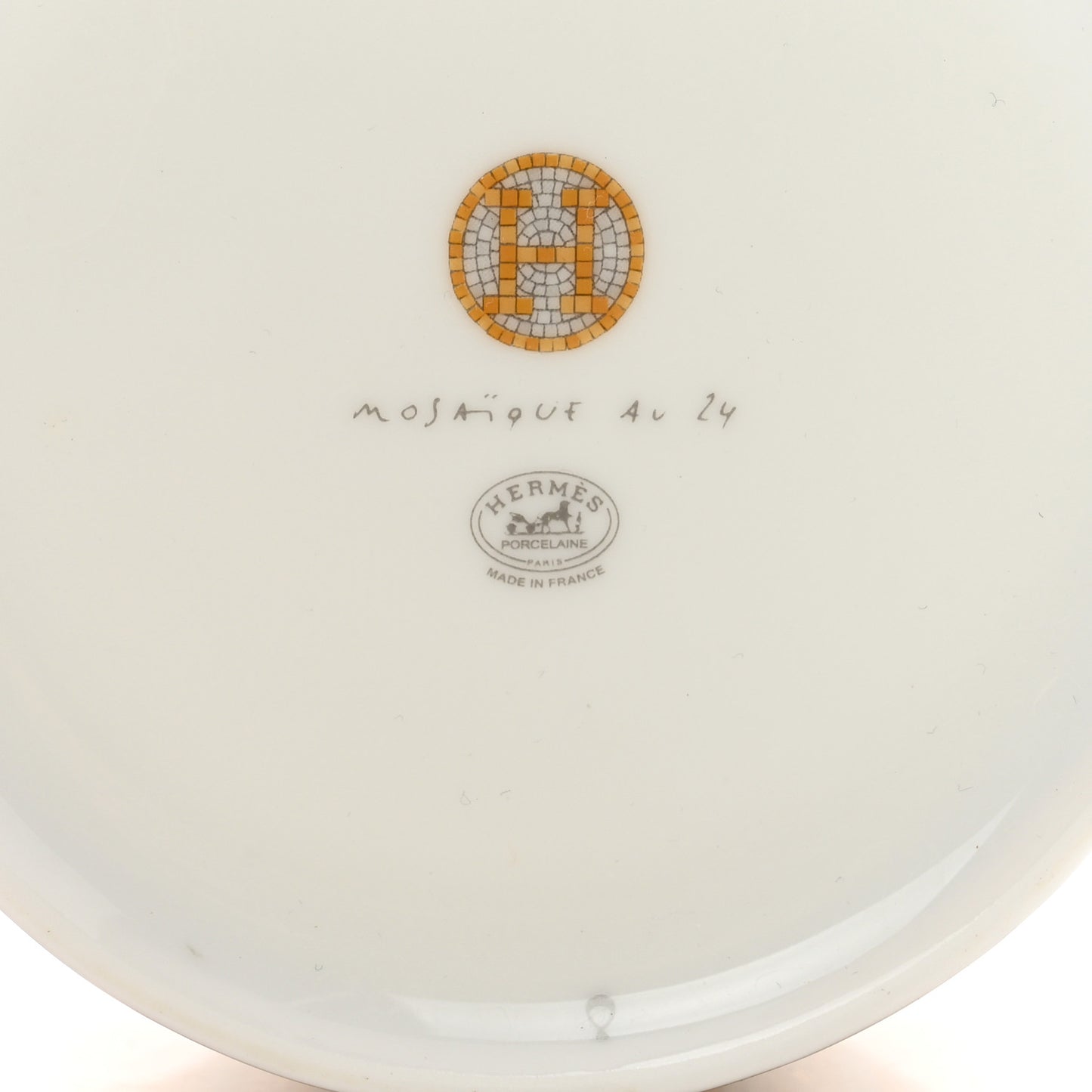 Porcelain Mosaique Au 24 Gold Breakfast Cup and Saucer