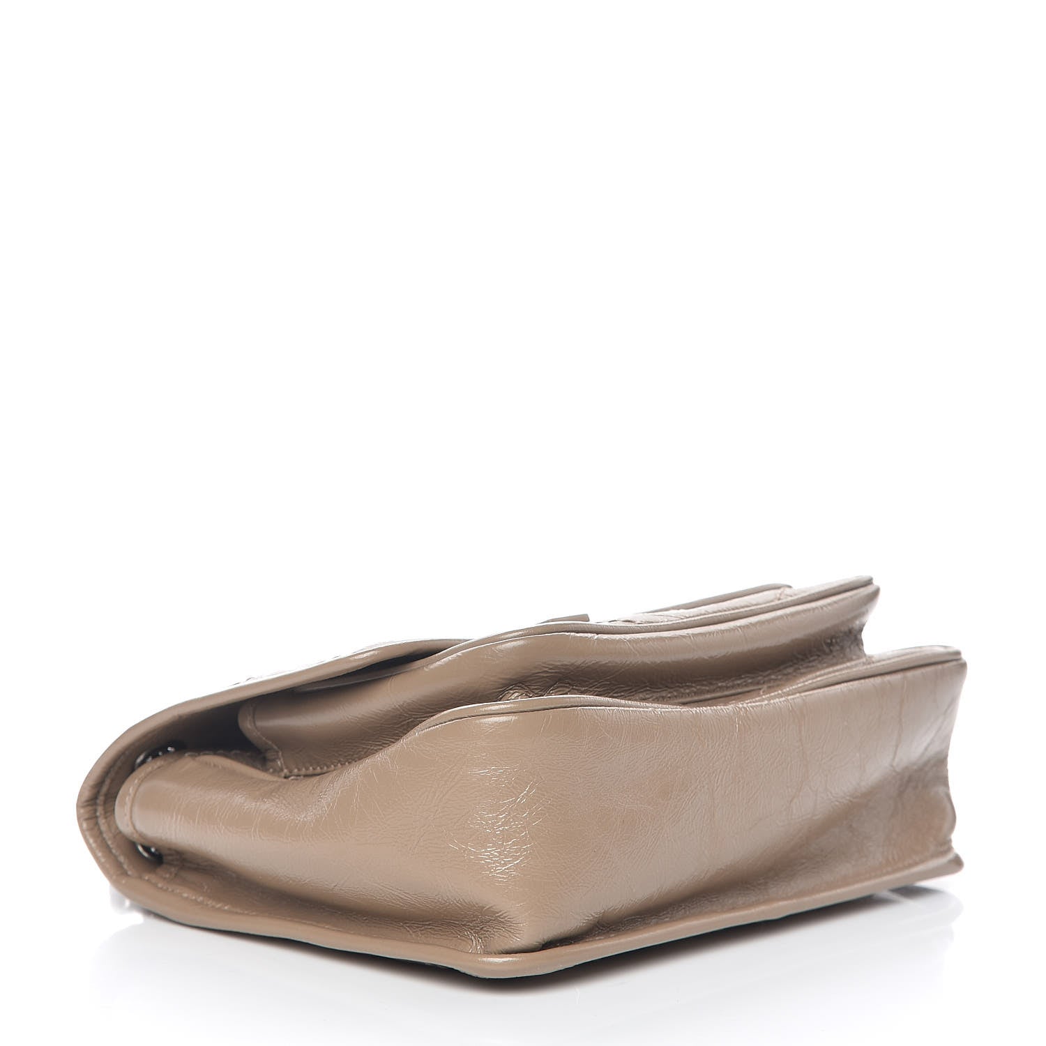 Saint Laurent Crinkled Calfskin Matelasse Monogram Baby Niki Chain Satchel Light Taupe 4 of 10
