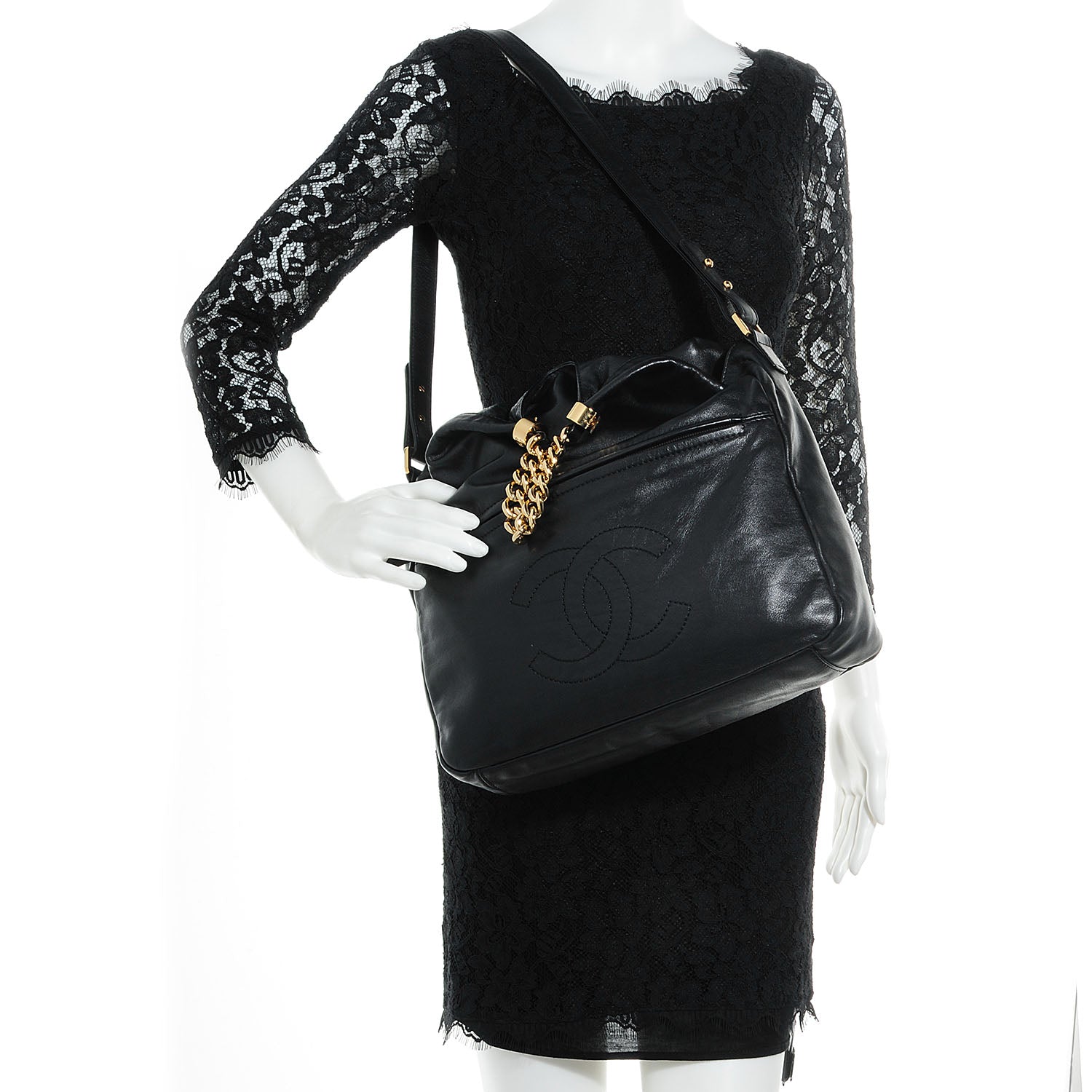 Chanel Calfskin Medium Rodeo Drive Tote Black 2 of 7
