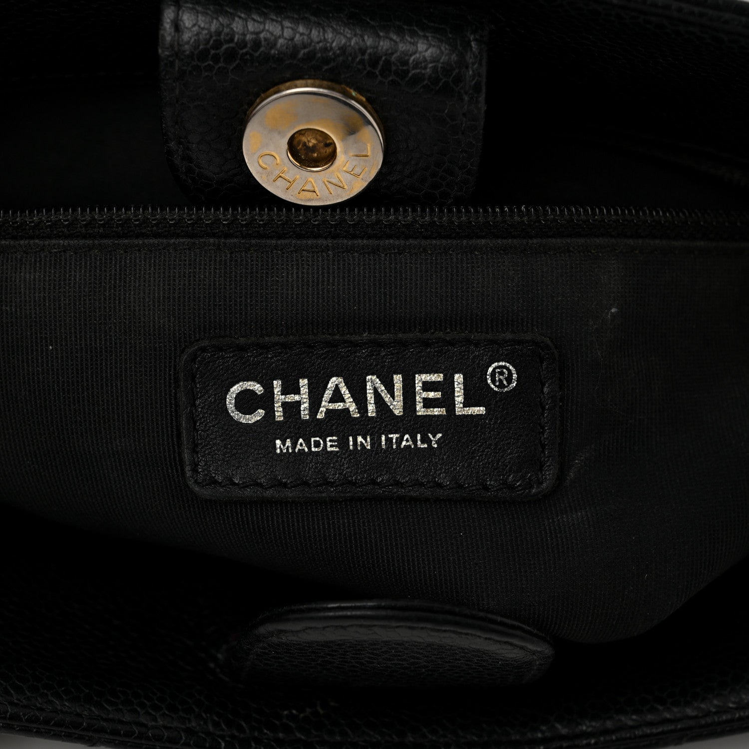 Chanel Caviar Quilted Petit Shopping Tote PST Black 6 of 13