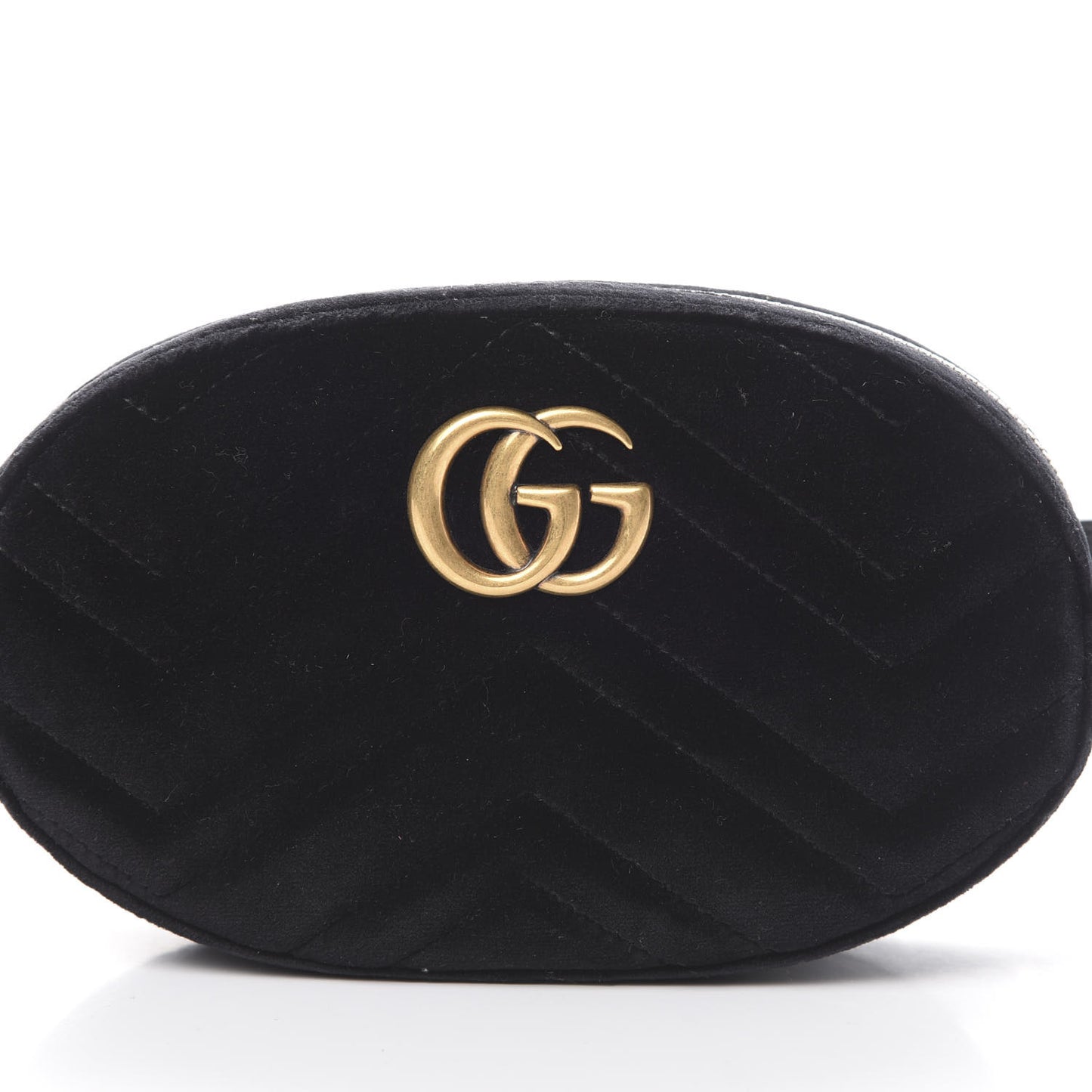Velvet Matelasse GG Marmont Belt Bag 75 30 Black