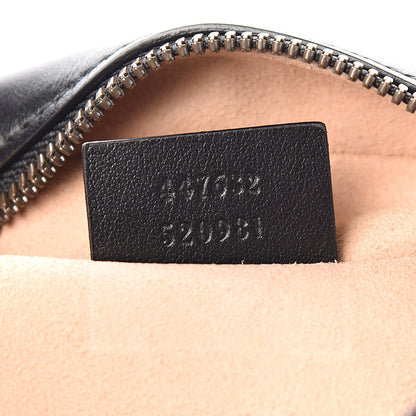Gucci Calfskin Matelasse Small GG Marmont Chain Shoulder Bag Black 6 of 9