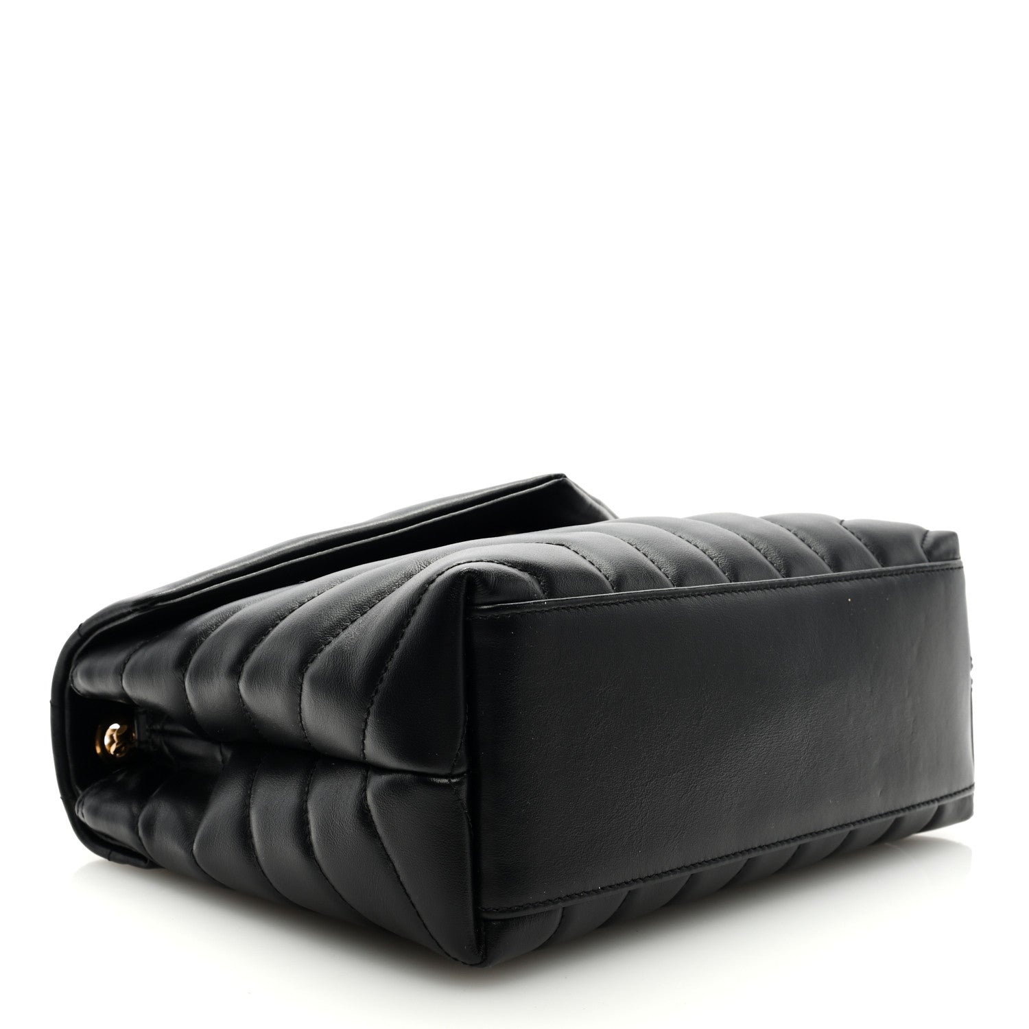 Saint Laurent Calfskin Y Quilted Monogram Small Loulou Chain Satchel Black 4 of 9