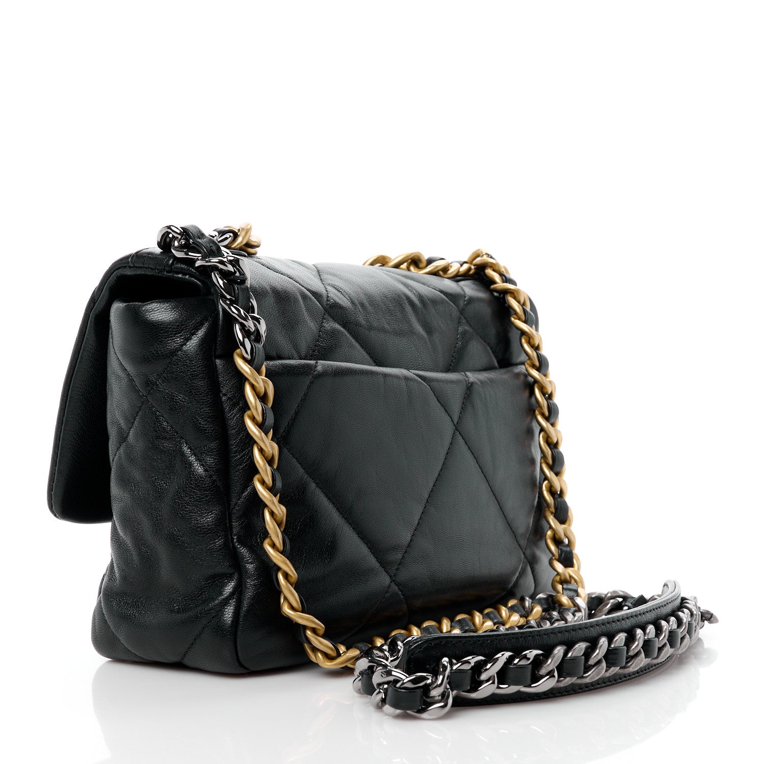 Chanel Lambskin Quilted Medium Chanel 19 Flap Black 3 of 10