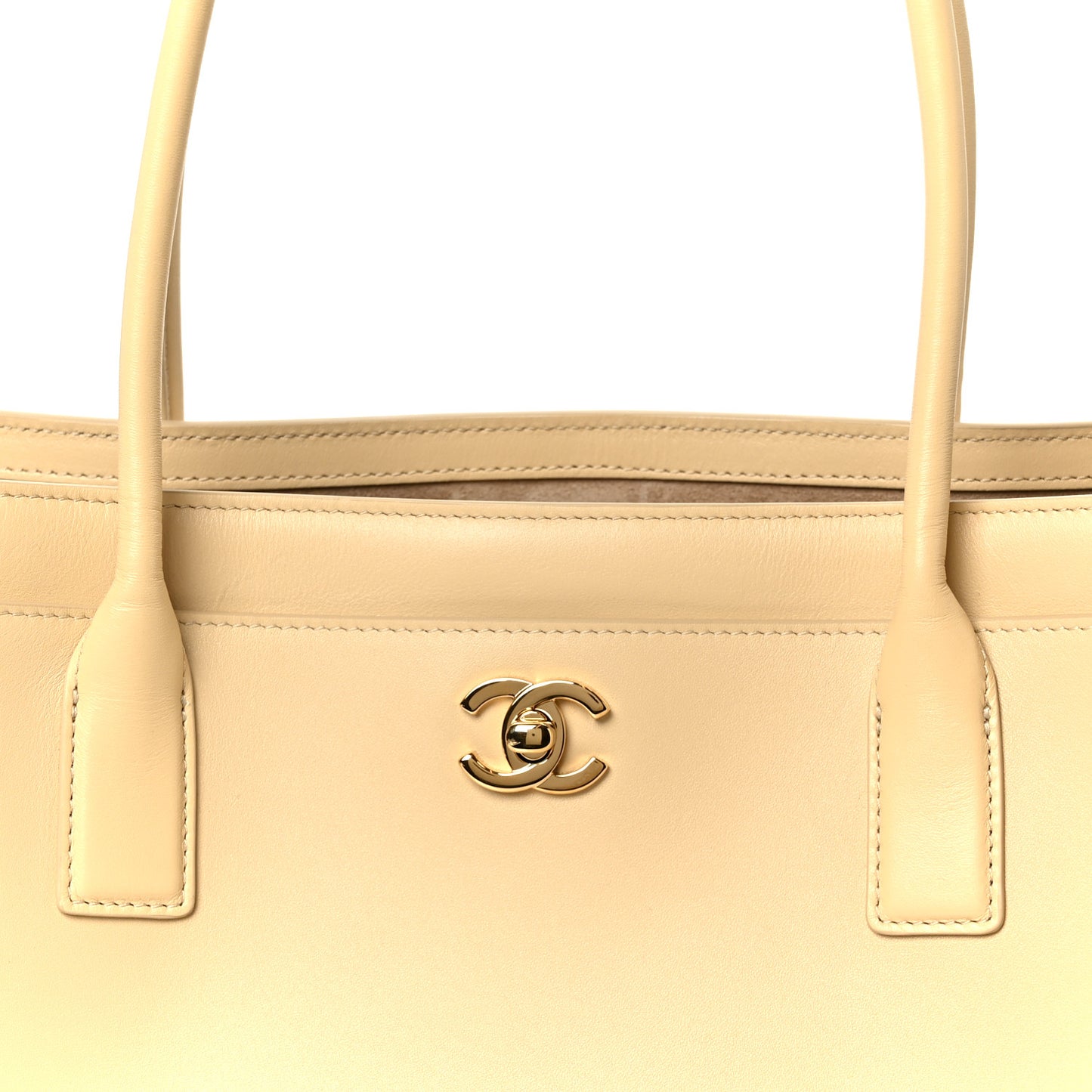 Calfskin Archetype Small Shopping Tote Beige