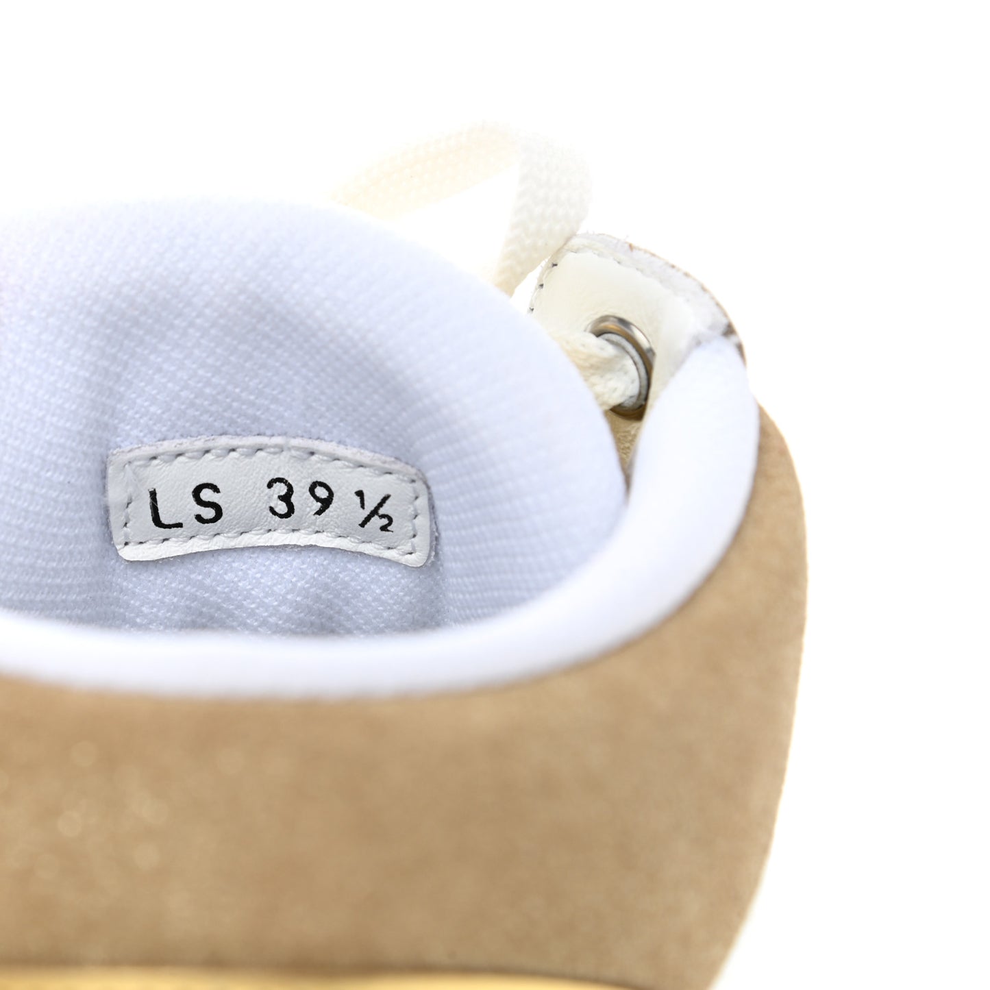 Nylon Laminated Calfskin Womens D-Player High Top Sneakers 39.5 White Gold