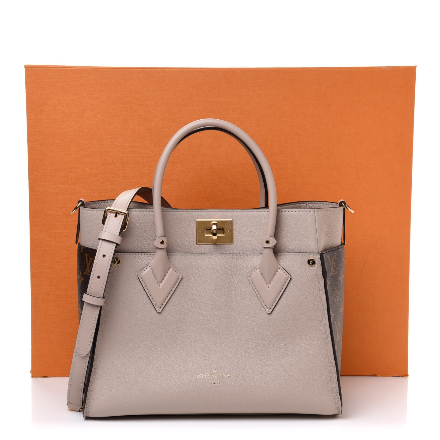 Calfskin Monogram On My Side Greige