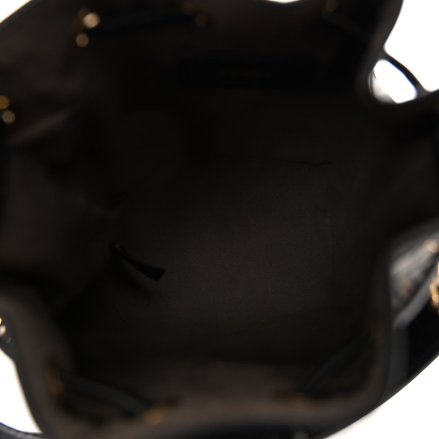 Fendi Vitello Liberty F is Fendi Bi-Color FF 1974 Embossed Mini Mon Tresor Bucket Bag Maya Black 5 of 9