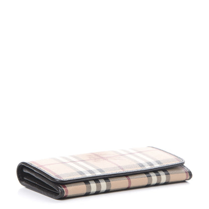 Burberry Haymarket Check Penrose Continental Wallet Chocolate 3 of 8