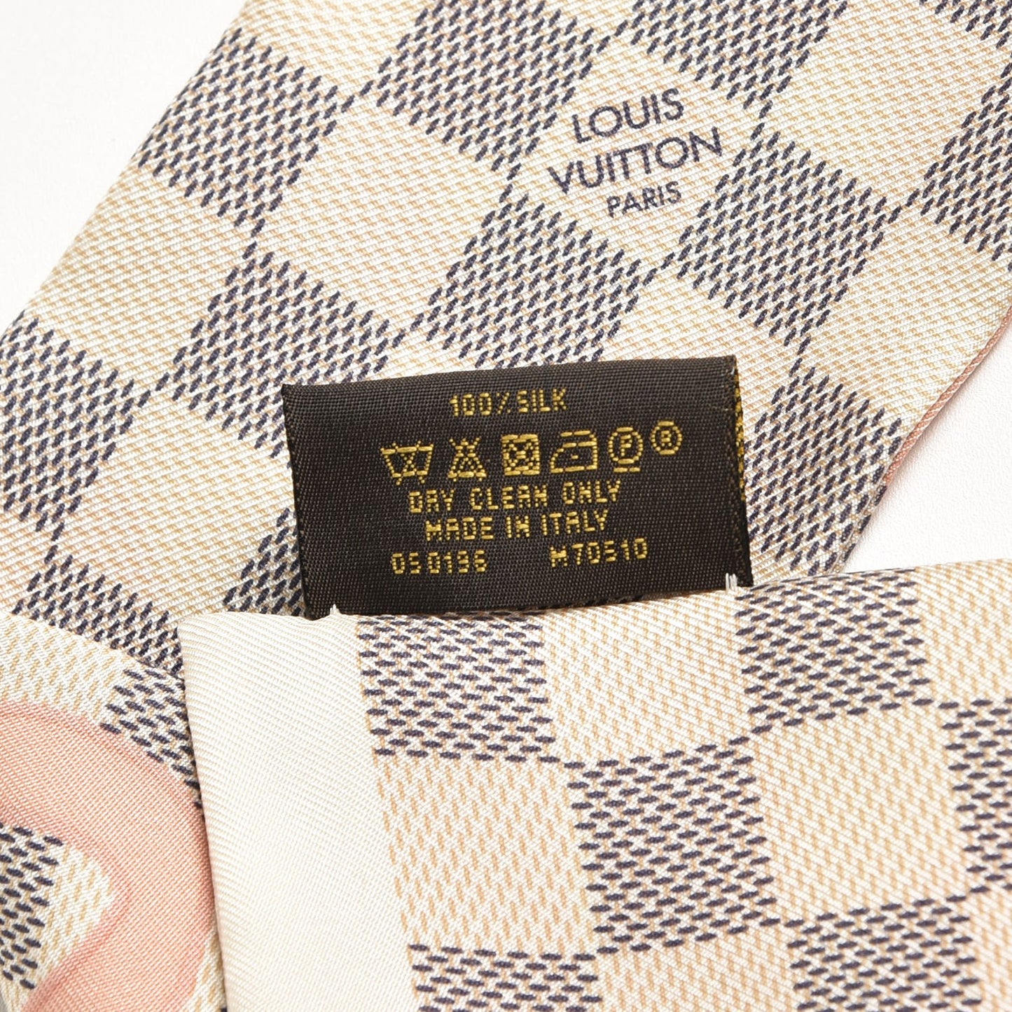 Silk Damier Azur Tahitienne Bandeau Rose Ballerine