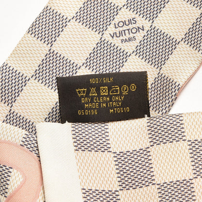 Louis Vuitton Silk Damier Azur Tahitienne Bandeau Rose Ballerine 5 of 5