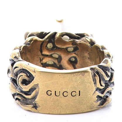 Gucci Metal Pearl Ring 21 Aged Gold 2 of 5