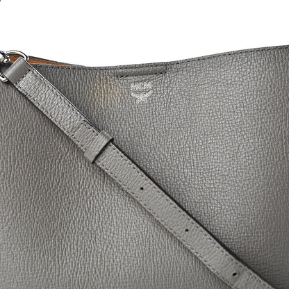 MCM Grained Calfskin Visetos Medium Sarah Hobo Grey 8 of 20