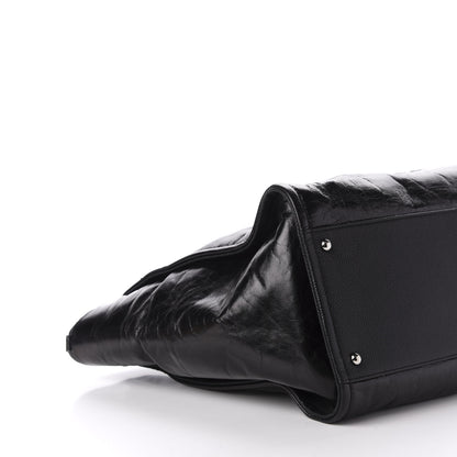 Chanel Glazed Calfskin Medium Deauville Tote Black 6 of 10