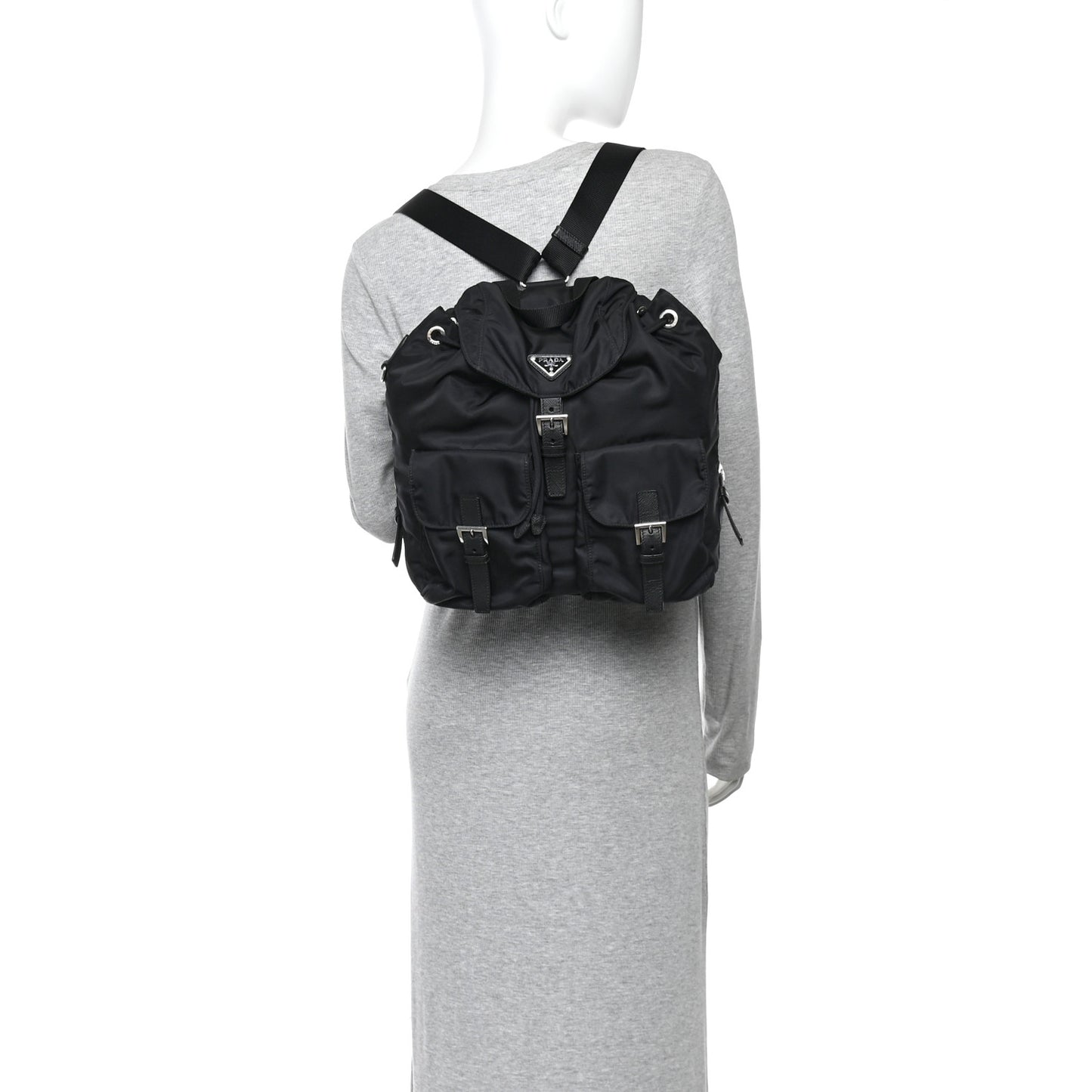Nylon Vela Medium Backpack Black