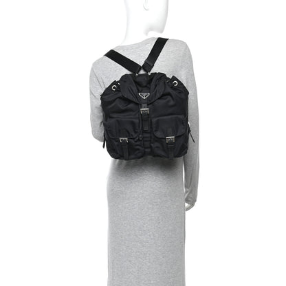 Prada Nylon Vela Medium Backpack Black 2 of 10