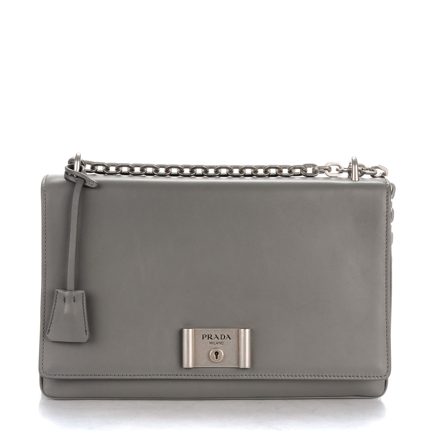 City Calf Metal Closure Shoulder Bag Marmo