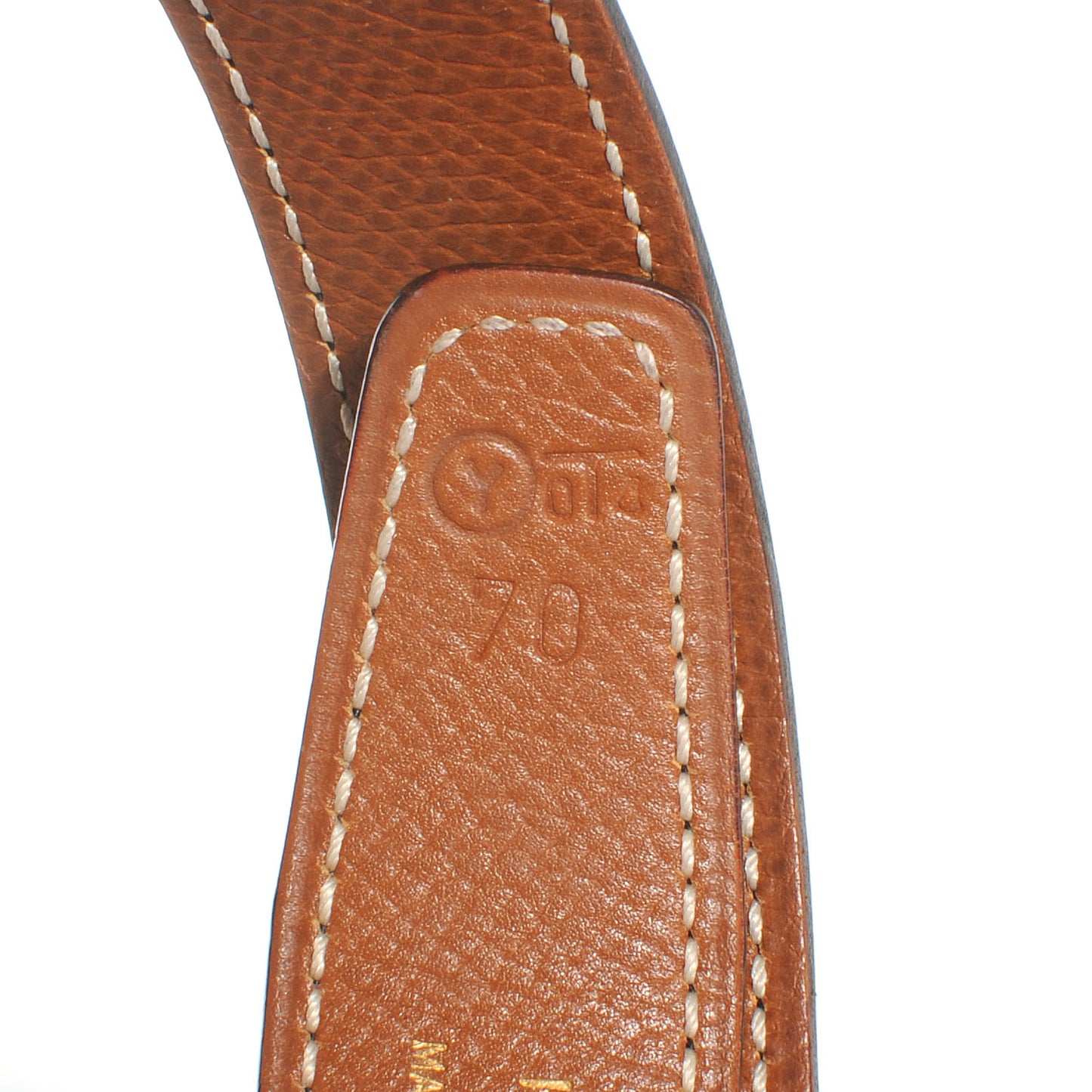 Box Courchevel Constance 24mm H Belt 70 Black Gold