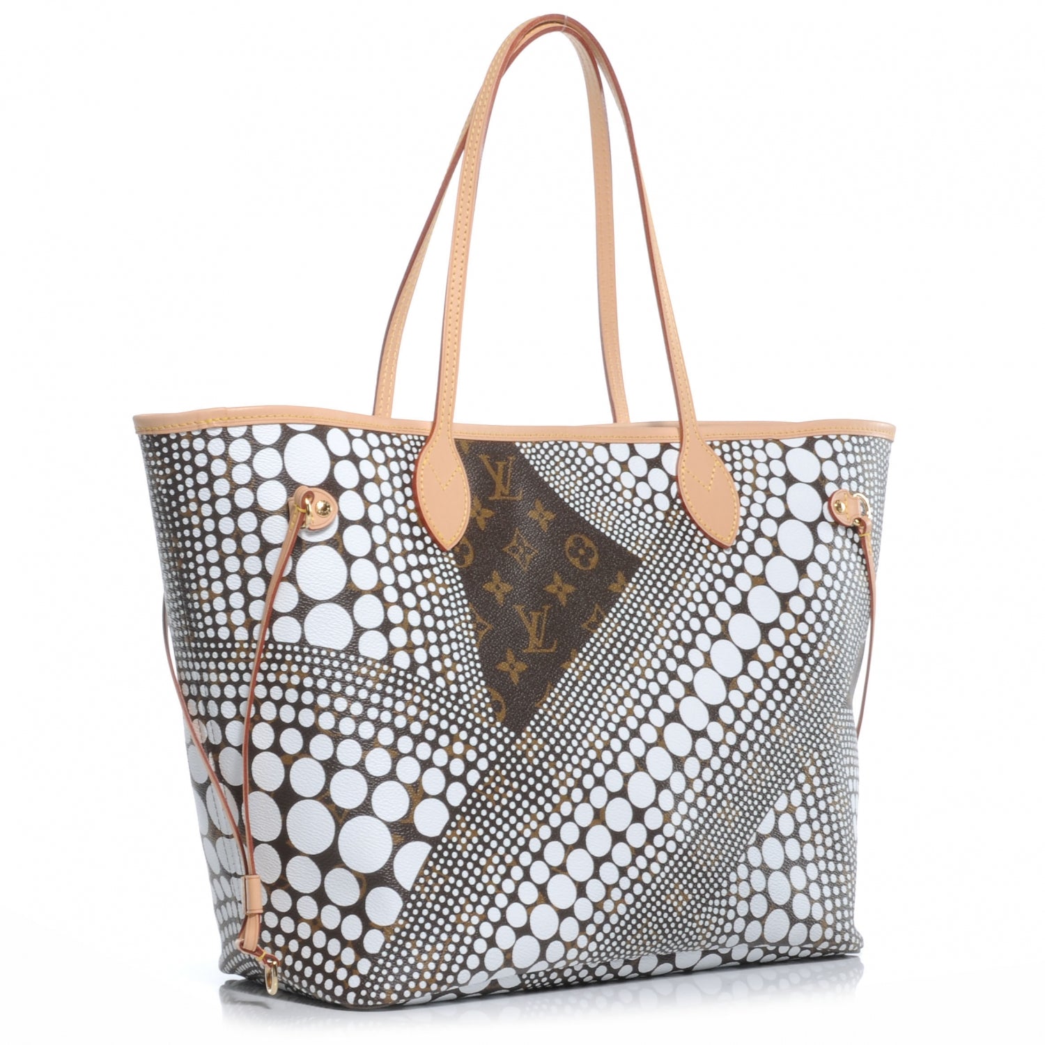 Louis Vuitton Monogram Kusama Waves Neverfull MM White 3 of 7