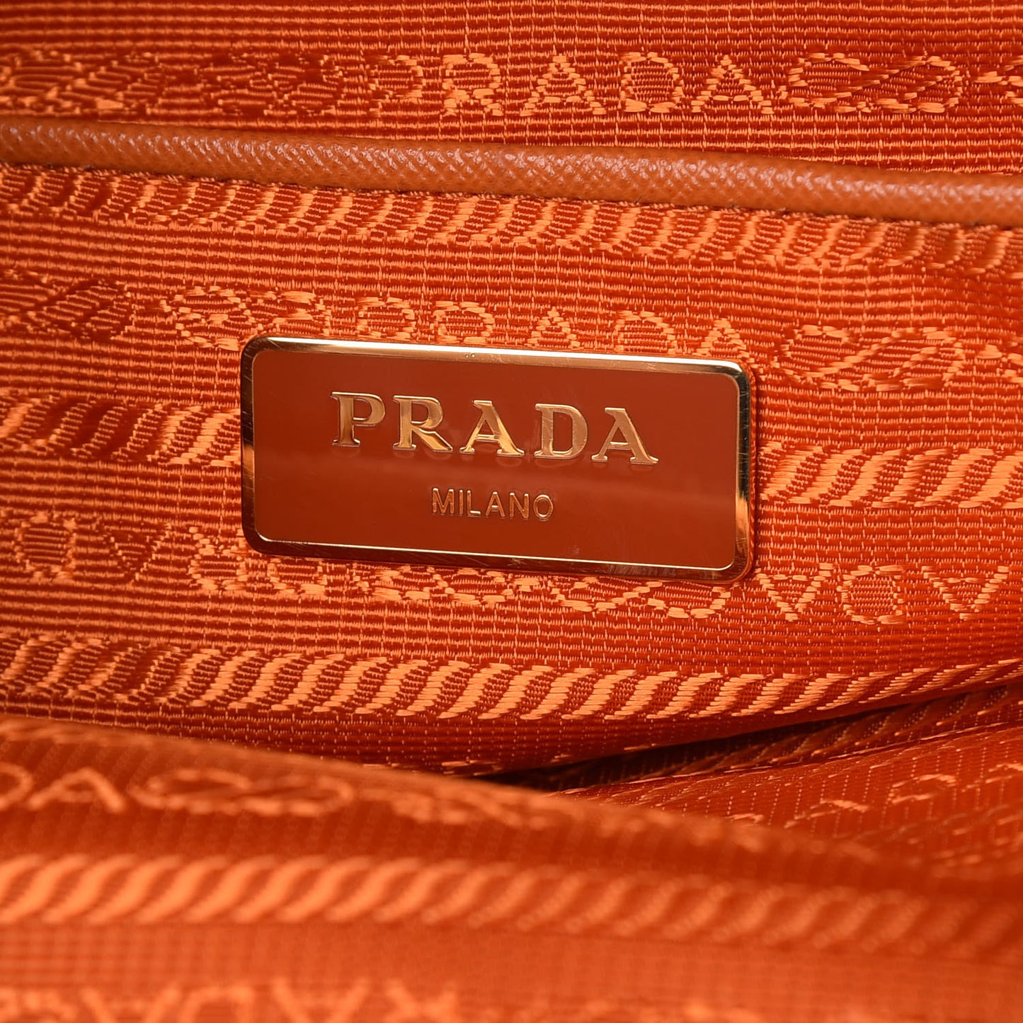 Tessuto Nylon Saffiano Tote Papaya