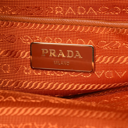 Prada Tessuto Nylon Saffiano Tote Papaya 6 of 9