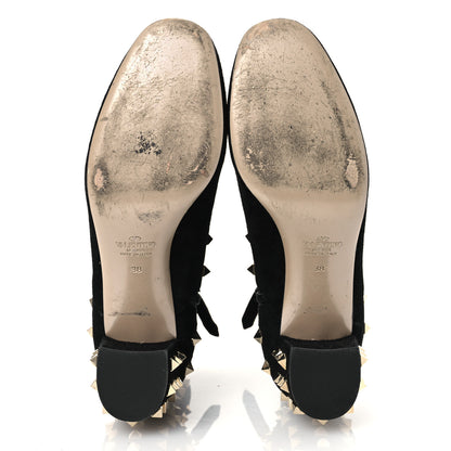 Valentino Garavani Suede Rockstud 100 Ankle Boots 38 Black 7 of 14