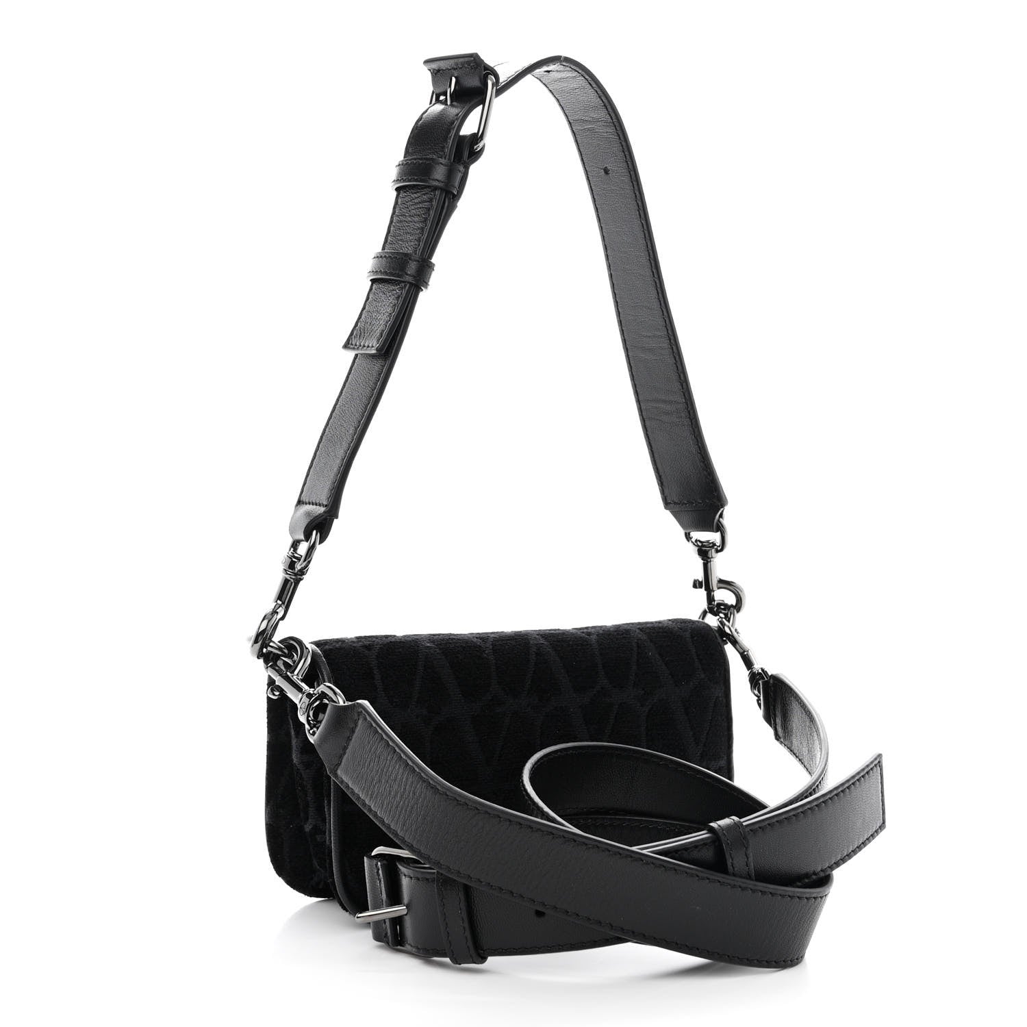 Valentino Garavani Canvas Toile Iconographe Vlogo Mini Loco Crossbody Bag Black 3 of 11
