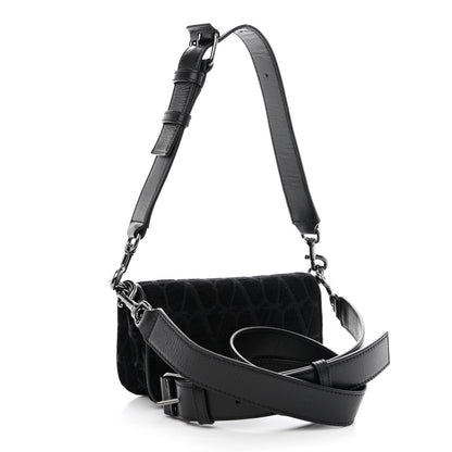 Valentino Garavani Canvas Toile Iconographe Vlogo Mini Loco Crossbody Bag Black 3 of 11